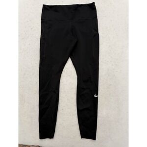 Nike Pants Womens L Black Running Leggings Mid Rise Tight Epic Luxe CN8041-010